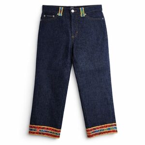 D&G Dolce & Gabbana Vintage Y2K Women’s Jeans 28 (42) Embellished Trim  NEW